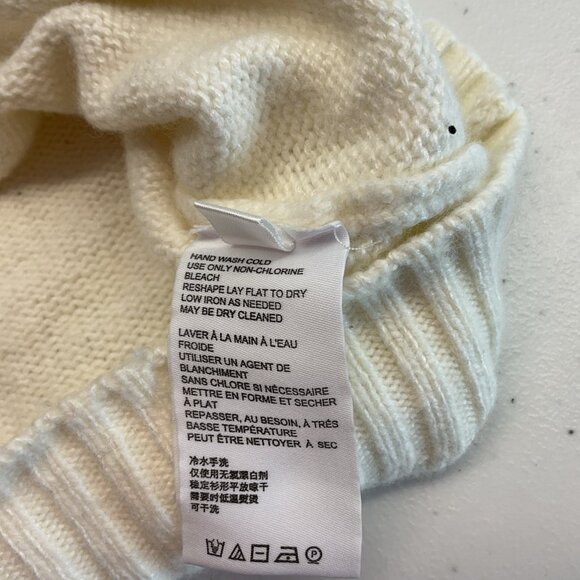 Anthropologie‎ Turtleneck Sweater Size S Ivory Pullover Short sleeve minimalist - Picture 5 of 9